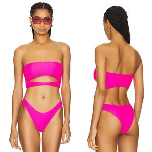 LOVEWAVE XENIA MATCHING BIKINI SET IN HOT PINK S